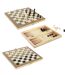 Jeu de Société en Bois 3 en 1 29cm Naturel-1