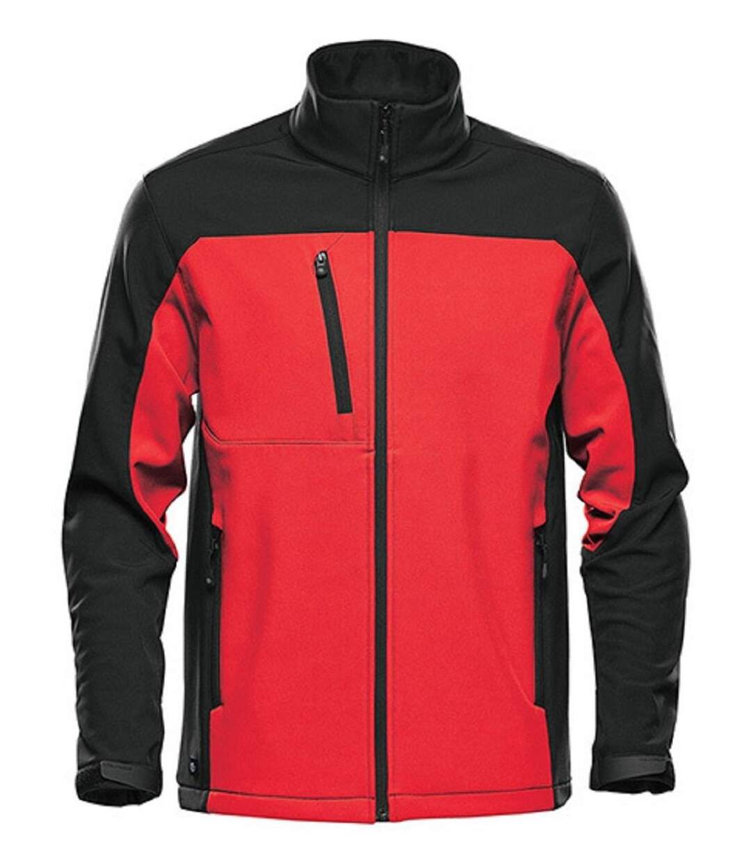 Veste softshell - Homme - BHS-3 - rouge bright et noir-1