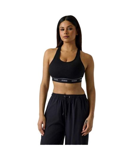 Womens/ladies Alba Stretch Jersey Bralette Jet Black Guess