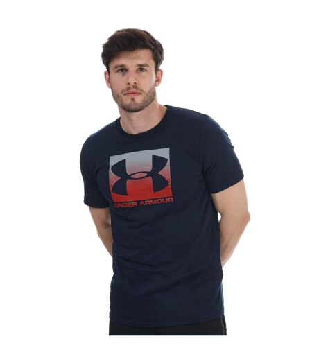Mens Boxed Sportstyle T-shirt Navy Red Under Armour