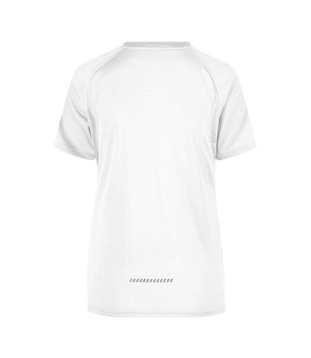 T-shirt Course À Pied Femme Blanc James And Nicholson