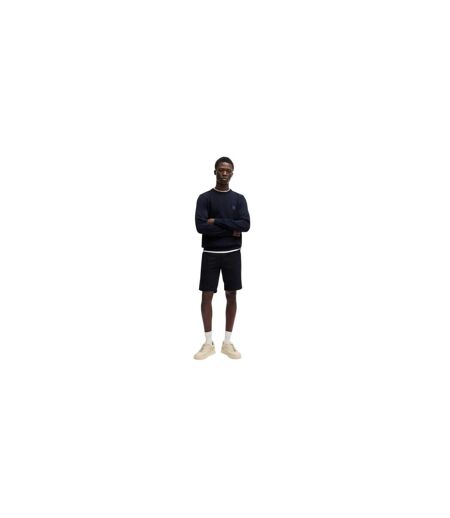 Mens Plain Slim Chino Shorts Navy Boss