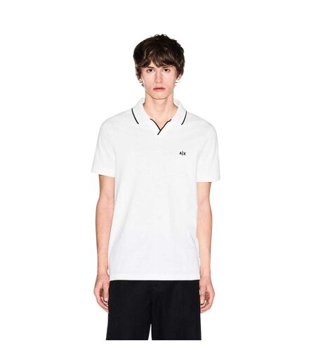 Mens Logo Polo Shirt Off White Armani Exchange