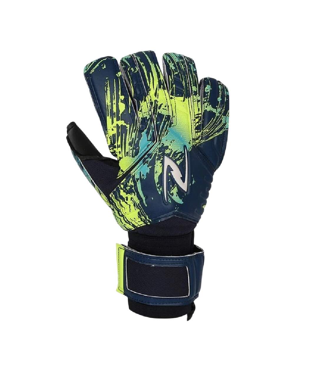 Gants De Gardien De But Motif/style Éclaboussure Adulte Noir Bleu Futbolsport-1