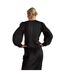 Womens/ladies Ruched Satin Blouse Black Glamorous-2