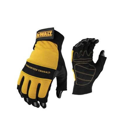 Alt power tools fingerless synthetic padded leather palm gloves large large multi colour DEW