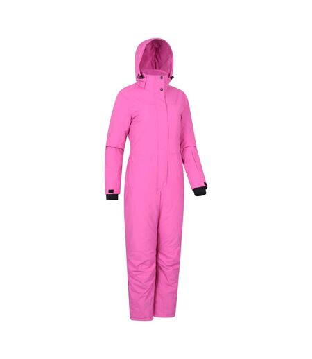 Womens/ladies Cloud Ski Suit Bright Pink Mountain Warehouse