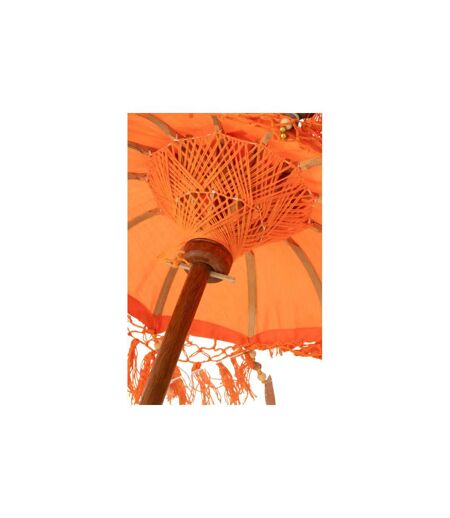 Parasol Déco Avec Pompons Dayu 85cm Orange