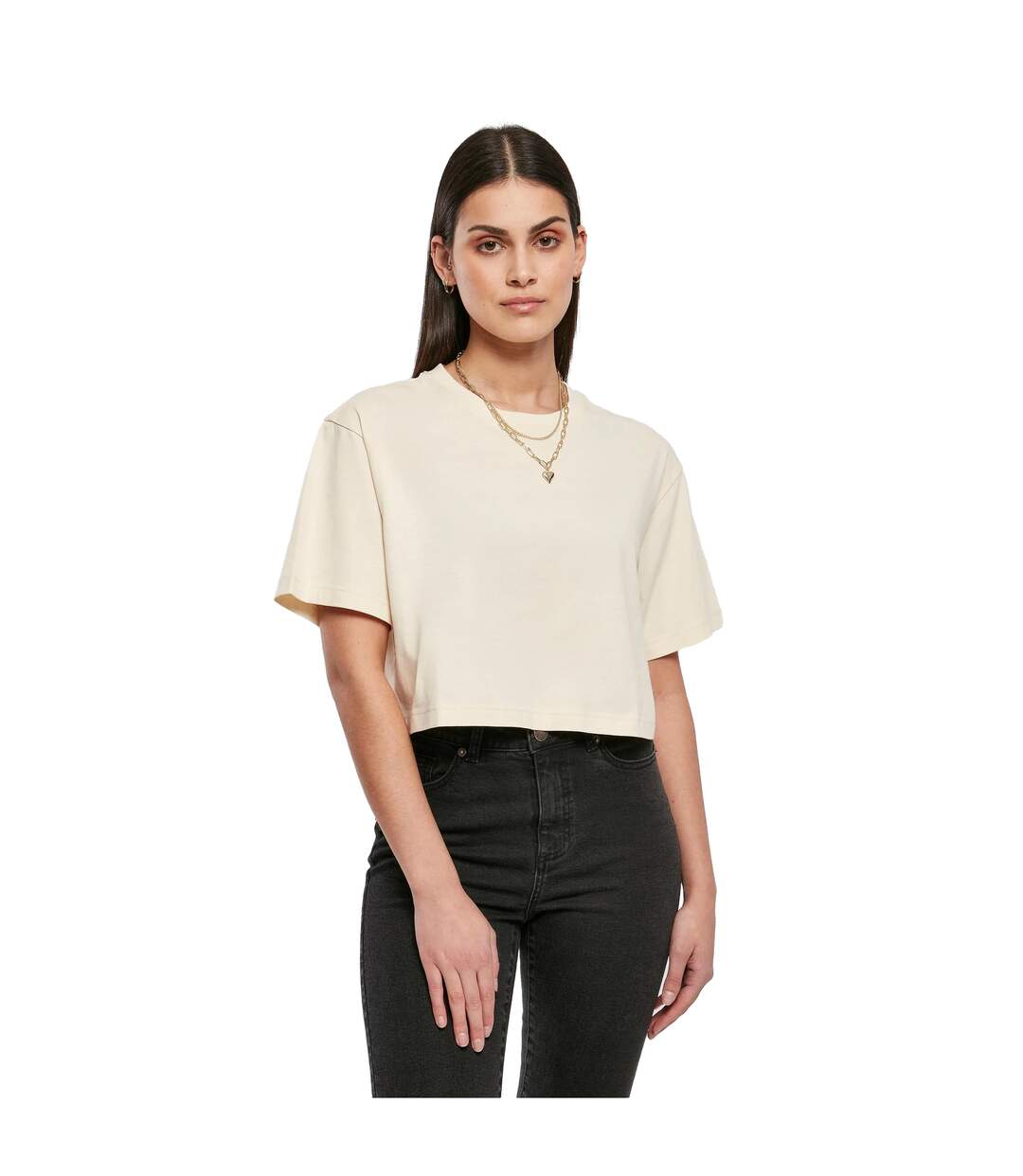 T-shirts Femme Lilas Jaune Pâle Urban Classics-3