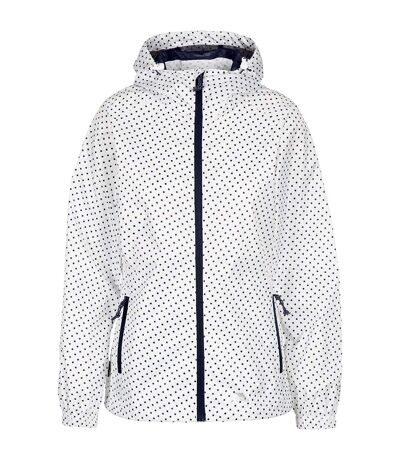 Trespass Womens/Ladies Indulge Dotted Waterproof Jacket (White)