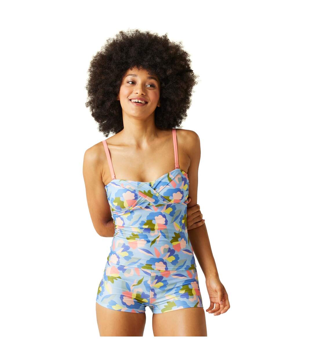 Womens/ladies Aceana Iii Floral Tankini Top Multicoloured Regatta-4