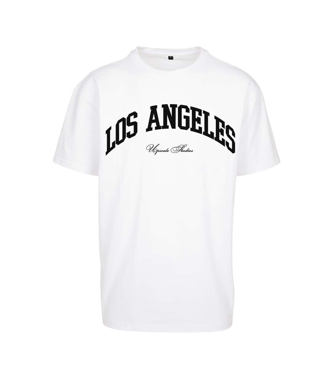 Mens Los Angeles College Oversized T-shirt Blanc Mister Tee-1