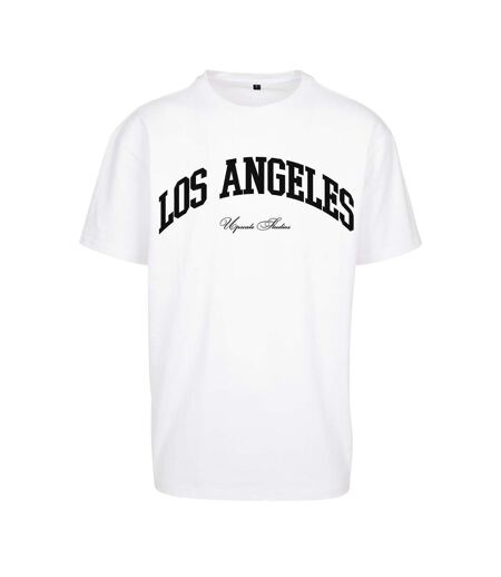 Mens Los Angeles College Oversized T-shirt Blanc Mister Tee