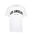 Mens Los Angeles College Oversized T-shirt Blanc Mister Tee-1