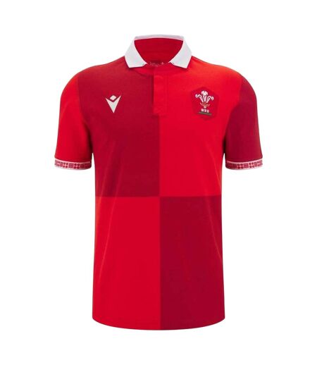Haut De Rugby Homme Rouge Wales RU