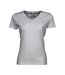 Tee Jays Womens/Ladies Luxury V-Neck T-Shirt (White) - UTBC3815
