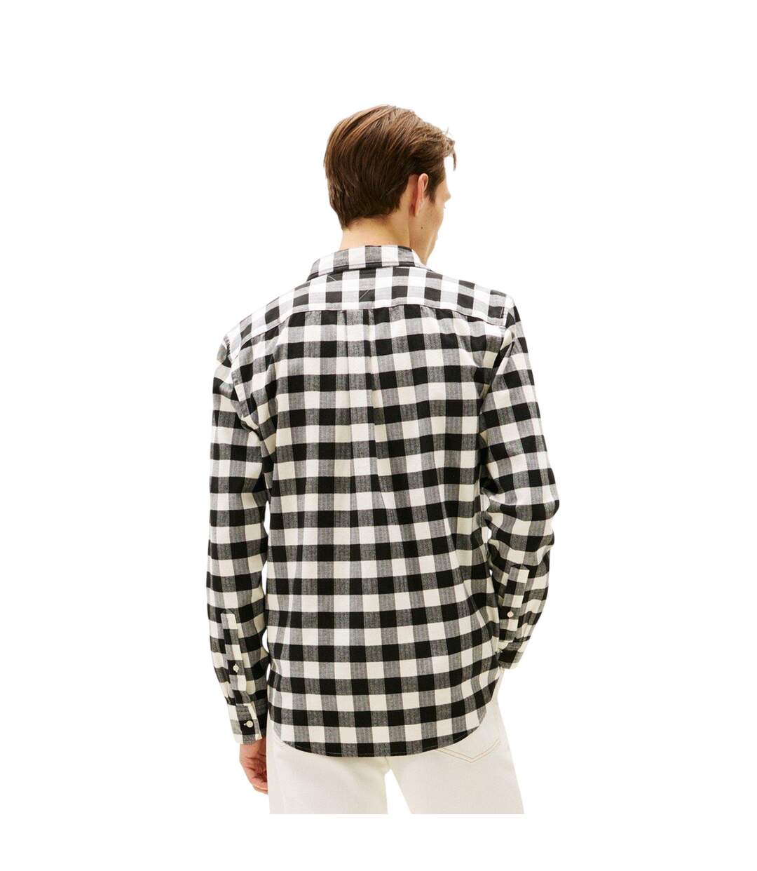 Chemise Manches Longues Motif/style À Carreaux Homme Noir Blanc Tommy Hilfiger-3