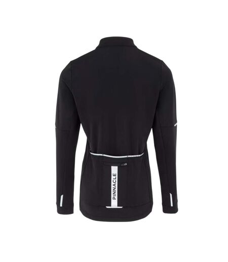 Womens/ladies Thermal Long-sleeved Cycling Jersey Black Pinnacle