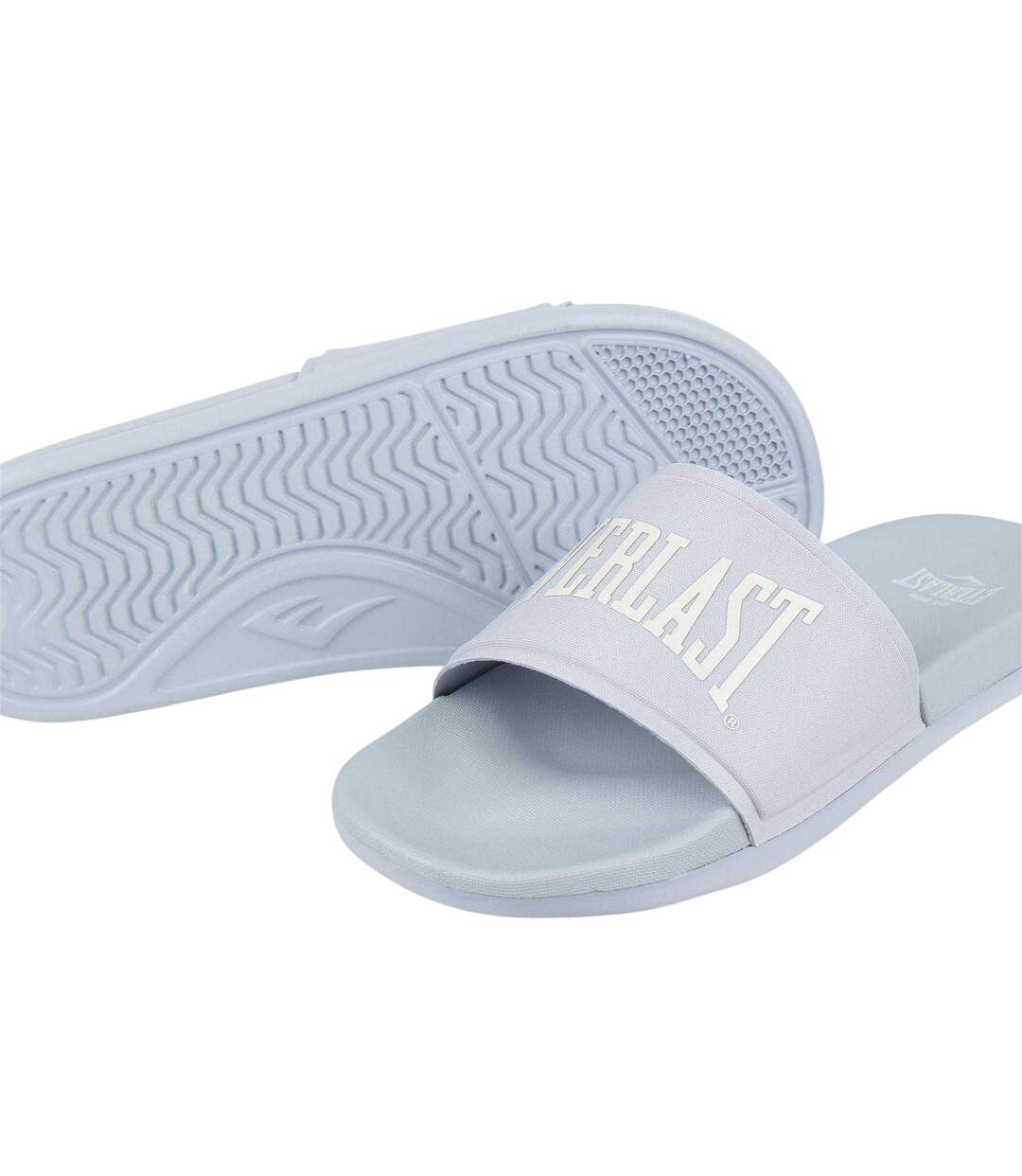 Womens/ladies Logo Sliders Baby Blue Everlast-4