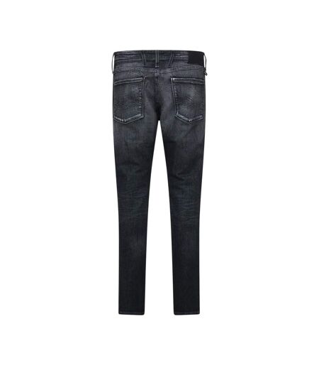 Mens Anbass Cotton Distressed Slim Jeans Grey Replay
