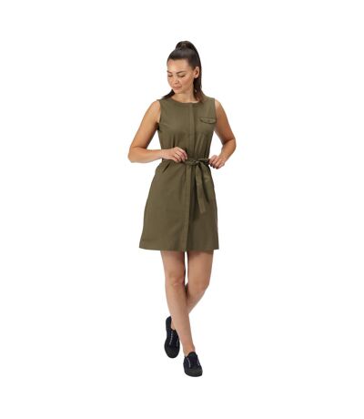 Robe Chemisier Highton Femme Vert Kaki Sombre Regatta