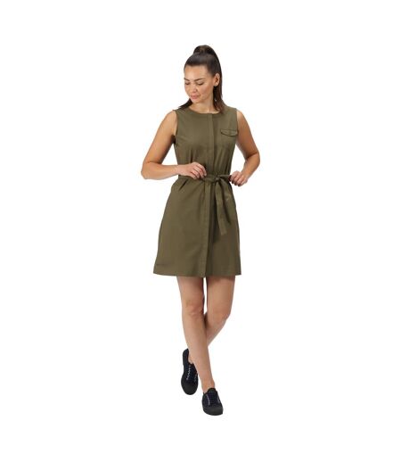 Robe Chemisier Highton Femme Vert Kaki Sombre Regatta