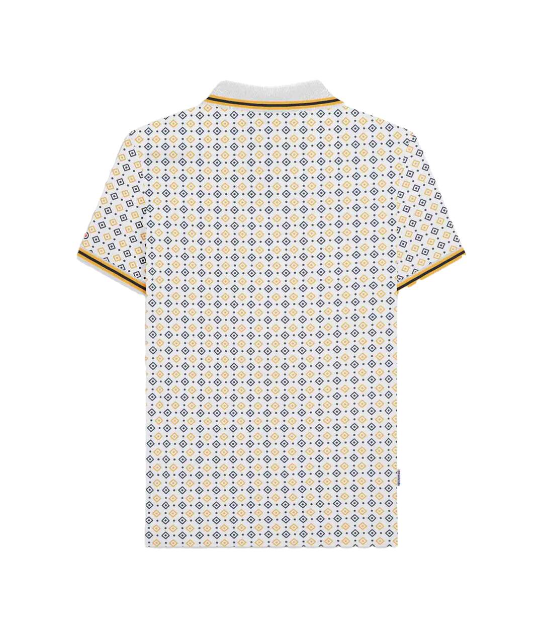 Polo Motif/style Géométrique Homme Blanc Bleu Marine Bleu Clair Lambretta-3