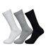 Exceptio Unisex Adult Sports Crew Socks (Pack of 3) (Black/Gray/White) - UTRD1961