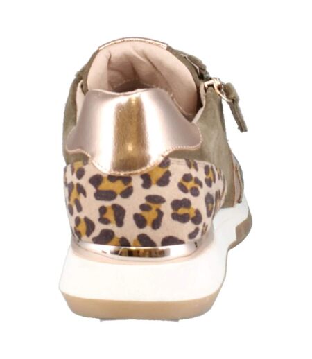 Womens/ladies Emilia 01 Leather Trainers Olive Josef Seibel