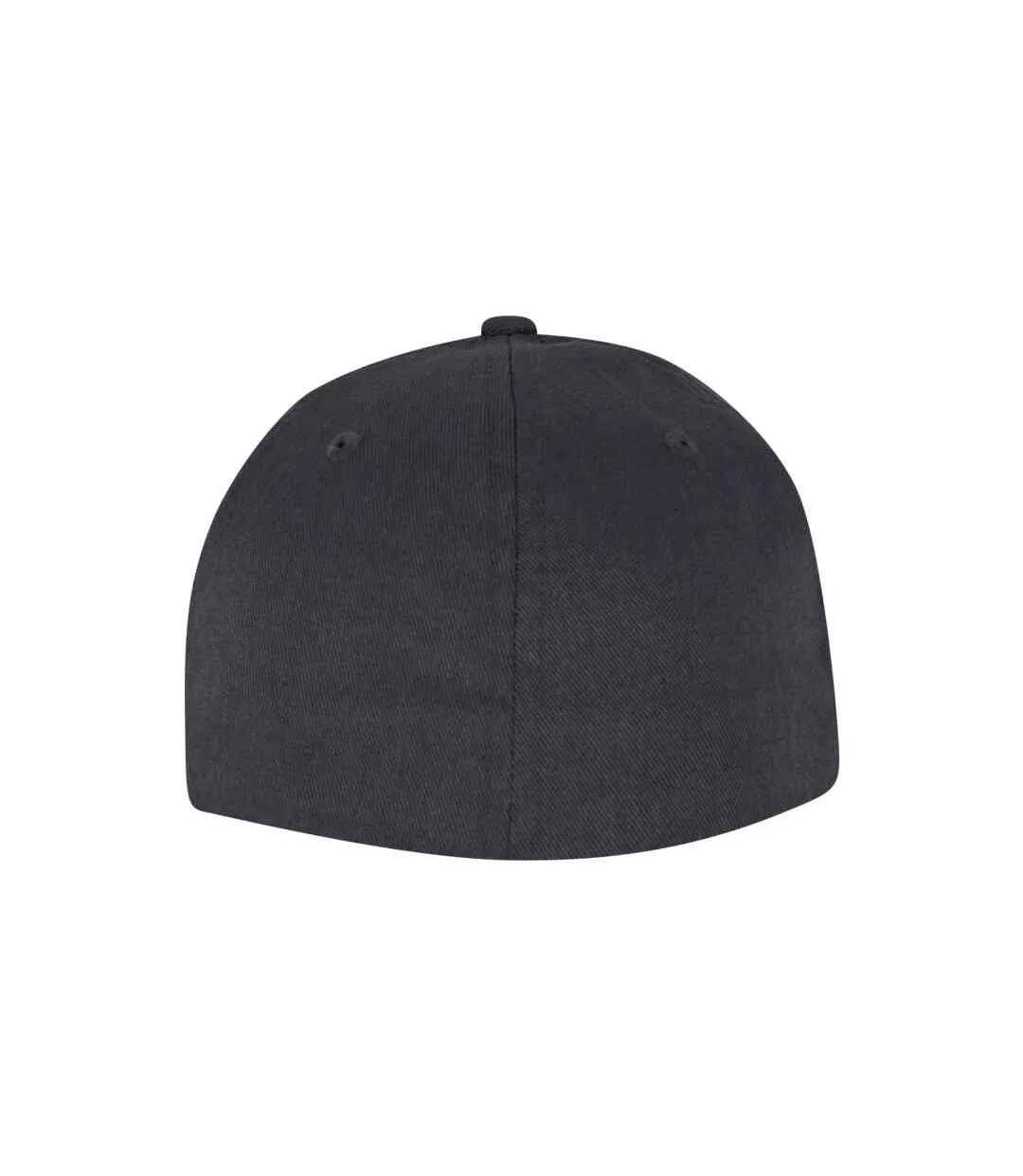Childrens/kids Wooly Combed Baseball Cap Charcoal Flexfit-2