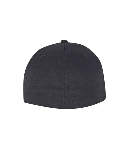 Childrens/kids Wooly Combed Baseball Cap Charcoal Flexfit