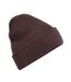 Bonnet À Manchettes Original Pour Adultes, Unisexe Chocolat Beechfield-1