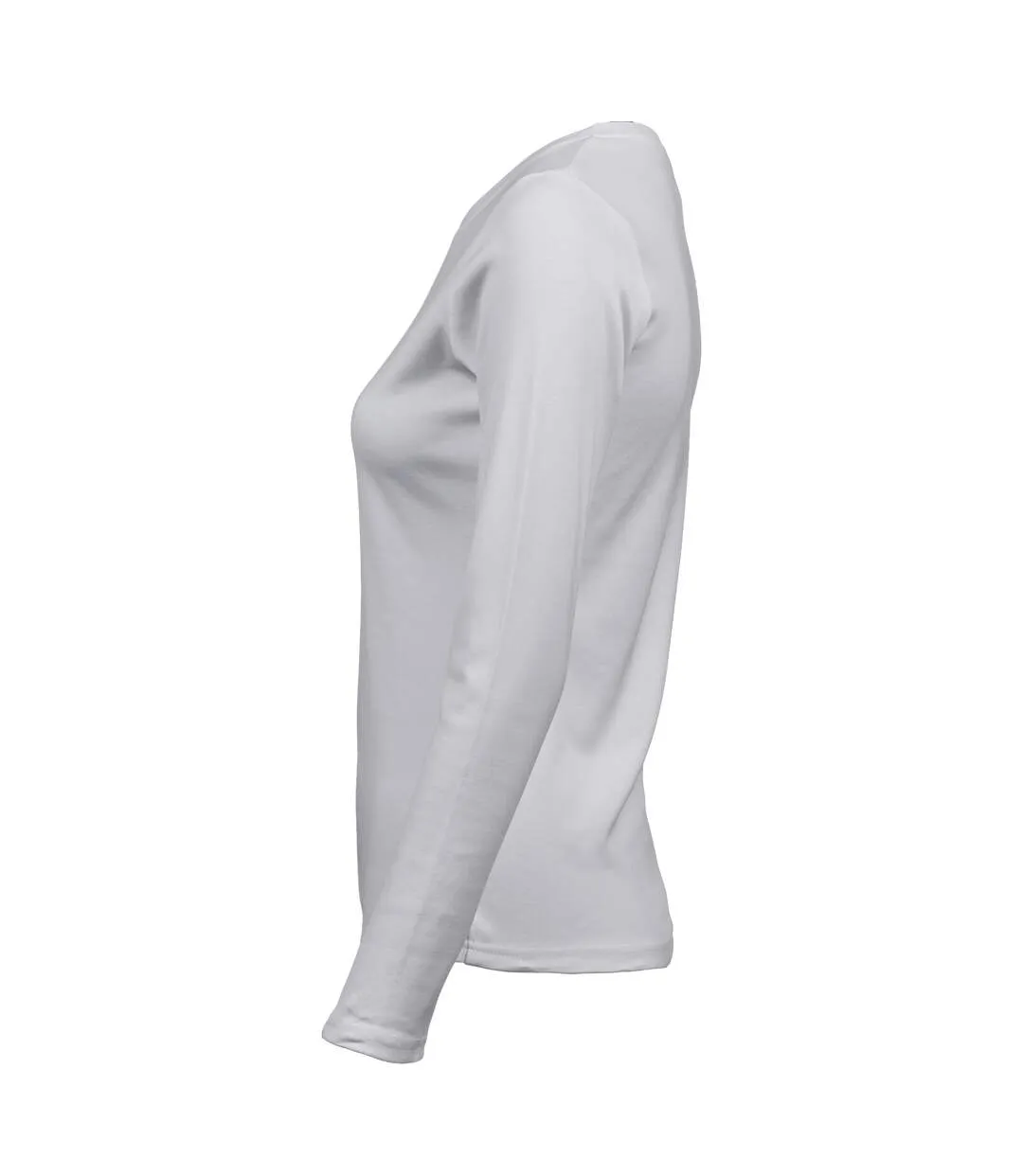 Womens/ladies Interlock Long-sleeved T-shirt White Tee Jays-3