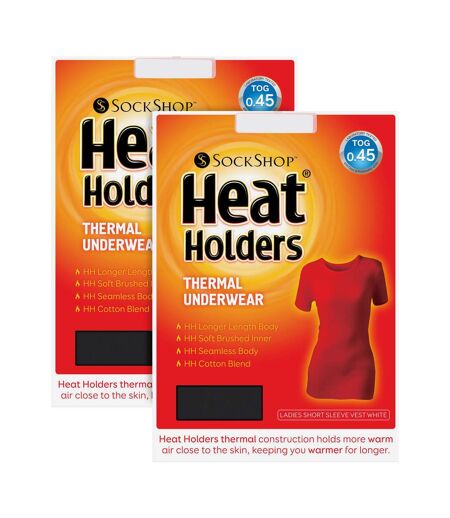 2 Pack Ladies Short Sleeve Thermal Top for Winter