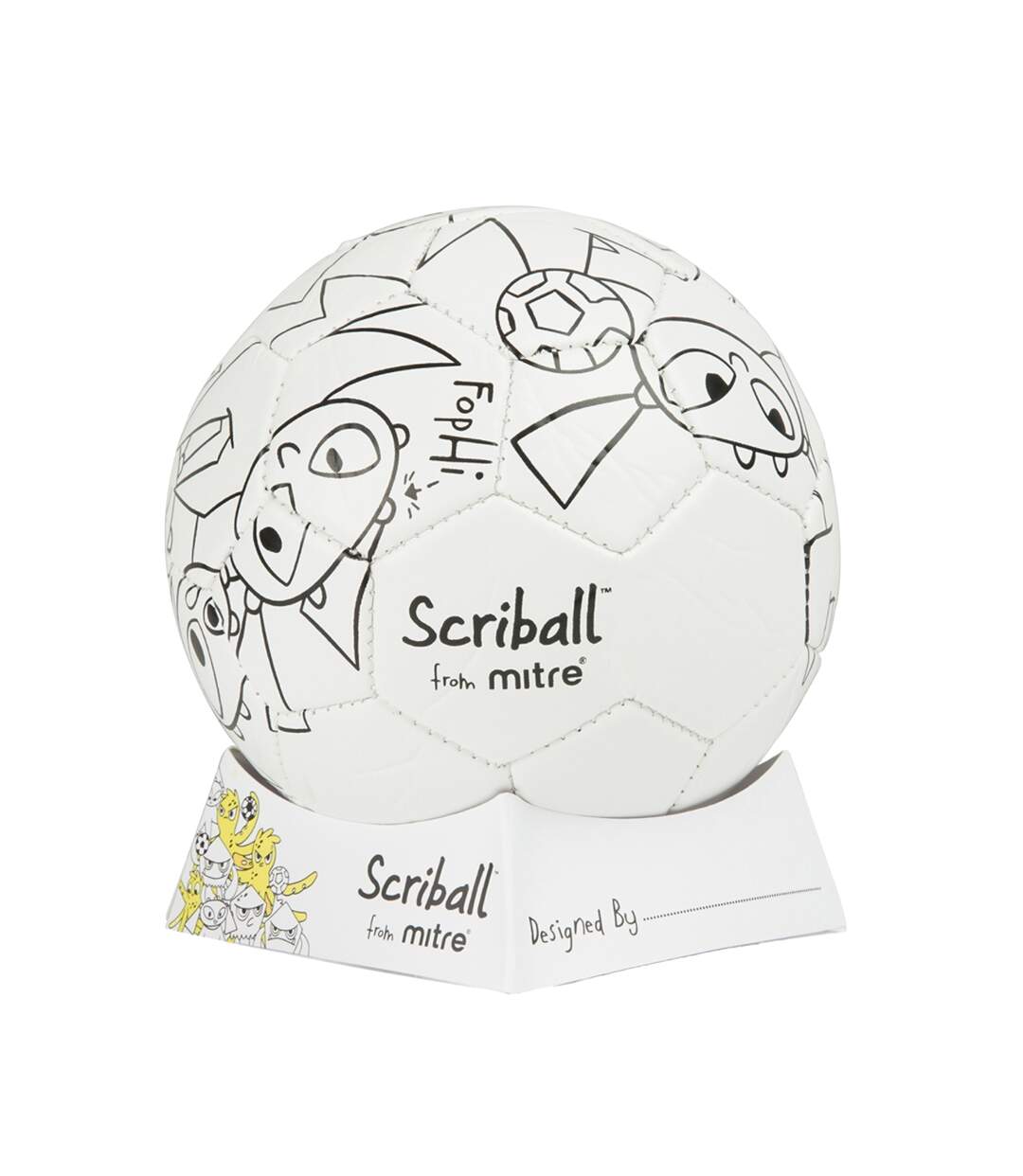 Scriball Fophi Mini Football One Size White Black Mitre-3