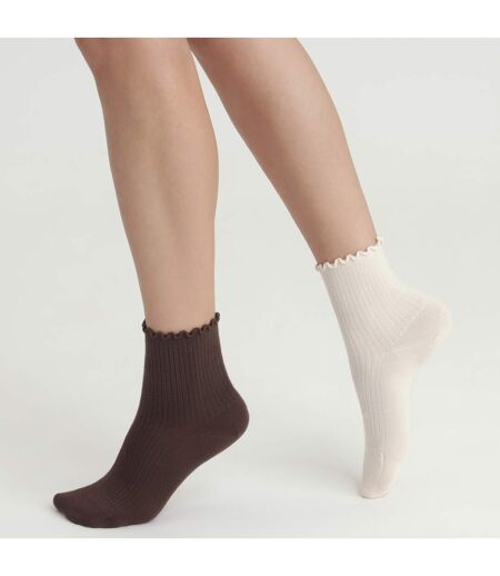 Lot de 2 paires de Chaussettes Coton Modal