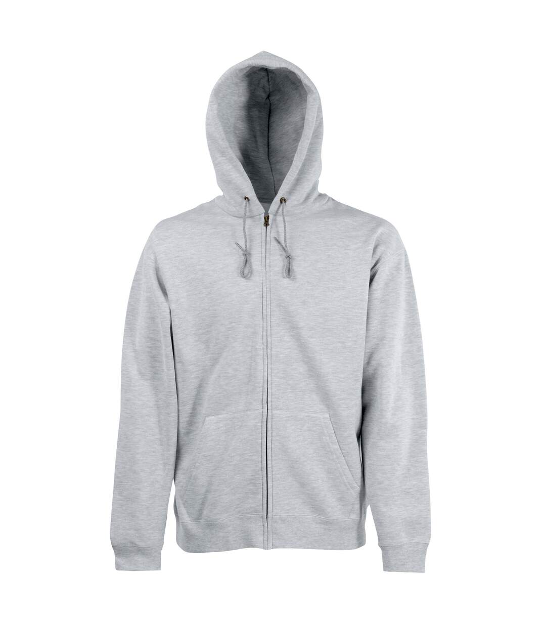 Veste À Capuche Homme Gris Chiné Fruit Of The Loom-1