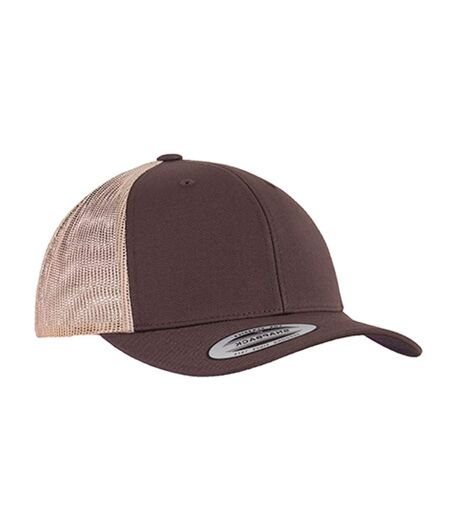 Casquette Trucker Motif/style Rétro Marron Kaki Flexfit