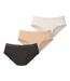 Lot de 3 culottes femme en coton uni et ceinture en dentelle Uni Pierre Cardin-1