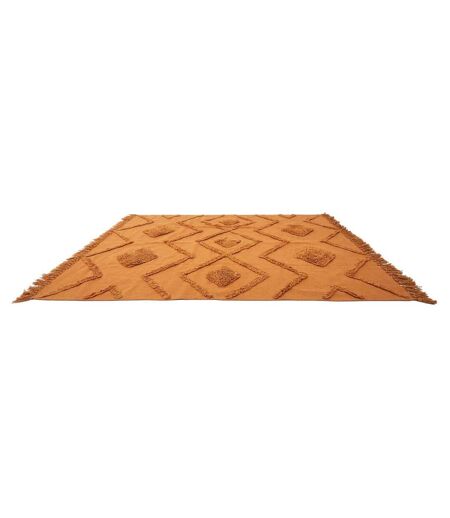 Tapis Déco Tufté Ethnique 120x170cm Terracotta