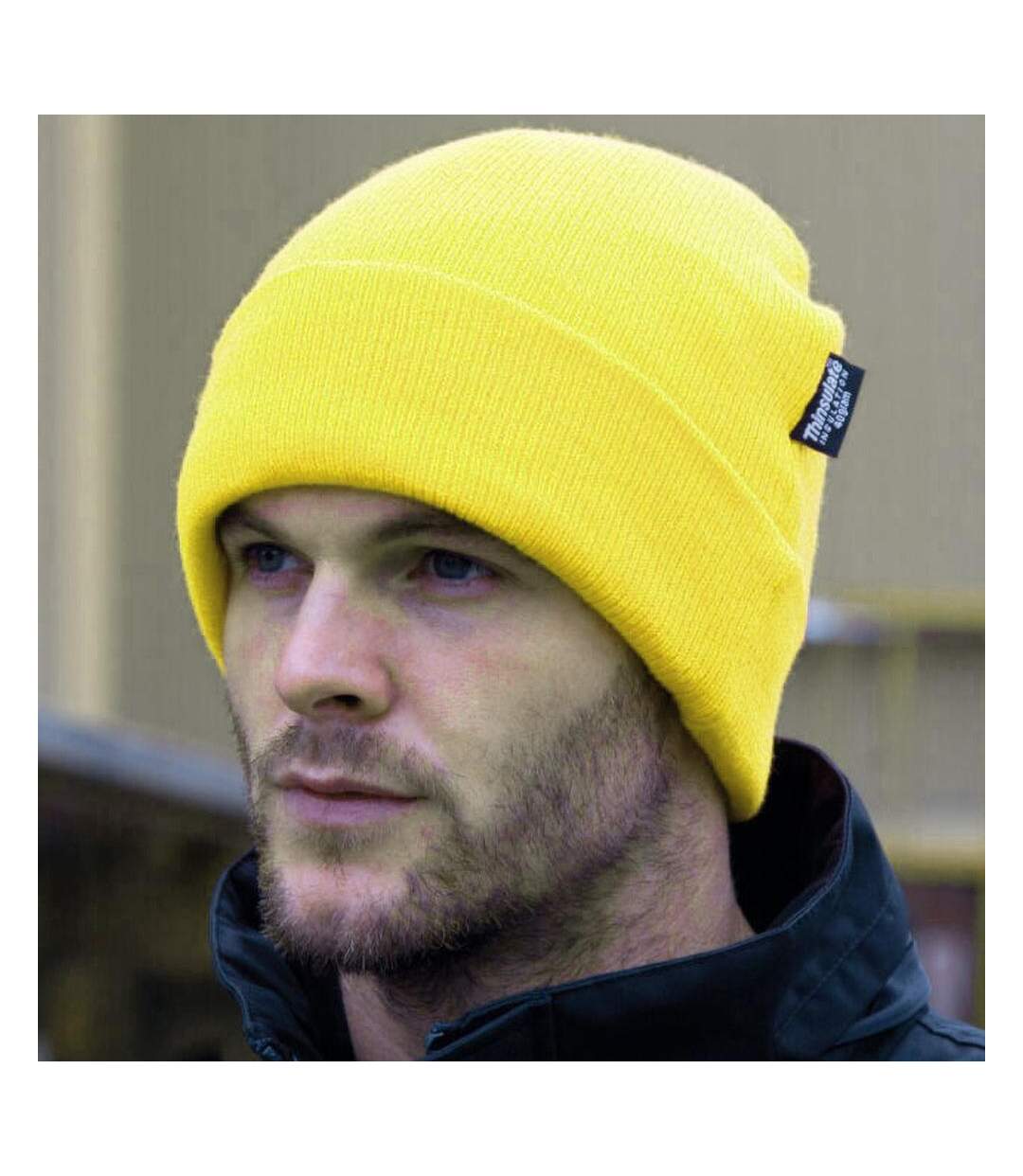 Bonnet Thermique Épais Avec Isolation 3m Thinsulate Jaune Haute Visibilité Result-1