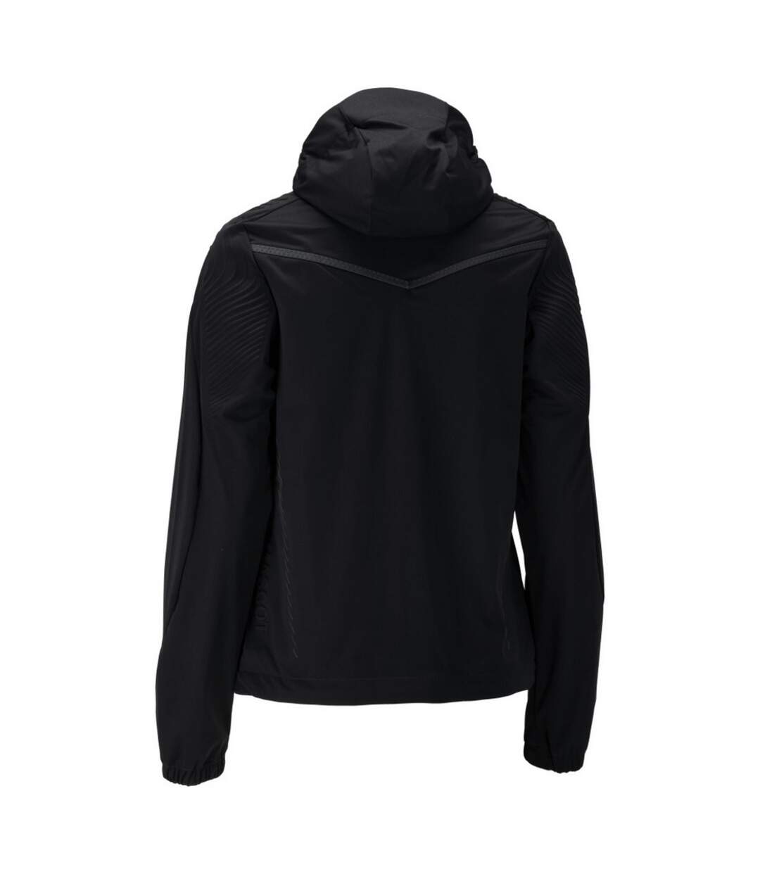 Womens/ladies Customised Stretch Hooded Jacket Black Mascot-2