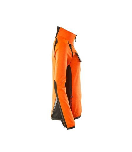 Pull Motif/style Deux Tons Accelerate Safe Femme Orange Fluo Anthracite Foncé Mascot