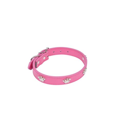 Collier Fantaisie pour Chien Couronnes 45cm Fuchsia