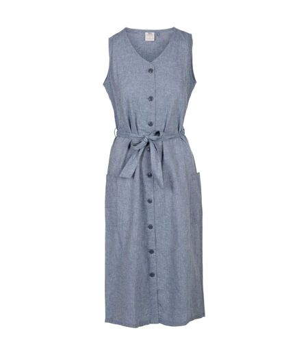 Womens/ladies Carol Chambray Dress Navy Trespass