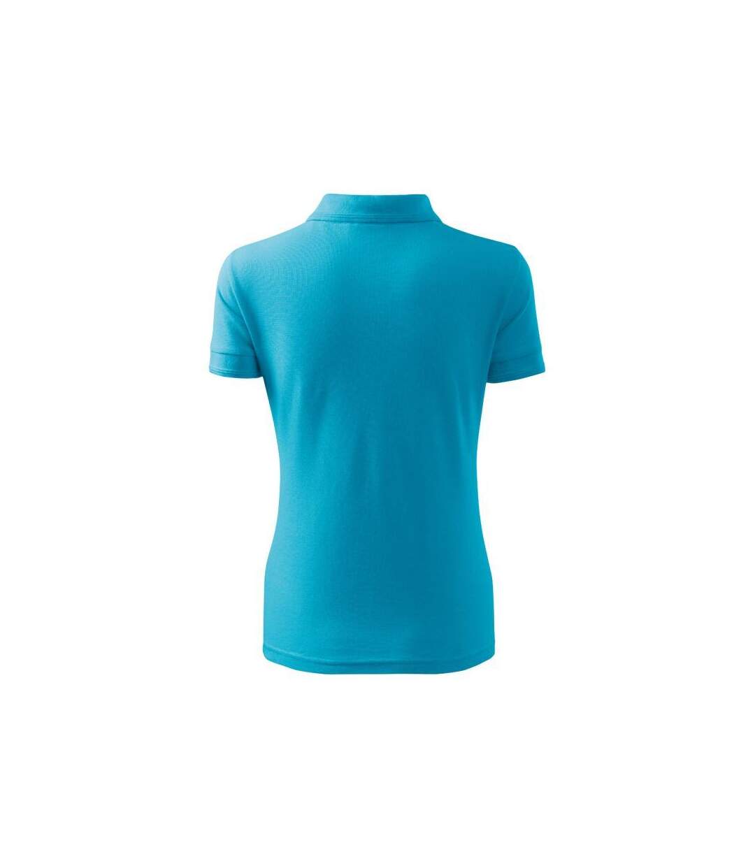 Womens/ladies Pique Polo Shirt Blue Adler-4