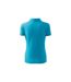 Womens/ladies Pique Polo Shirt Blue Adler-4