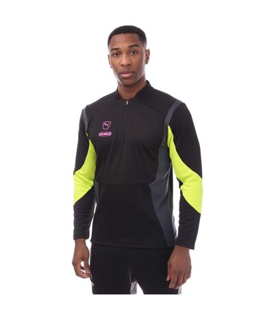 Mens King Pro Quarter Zip Top Black Puma