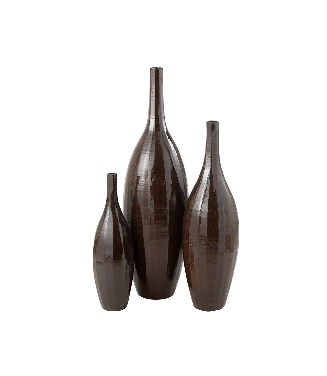 Vase Bouteille en Terre Cuite Terra 70cm Marron-2