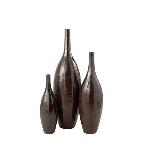 Vase Bouteille en Terre Cuite Terra 70cm Marron
